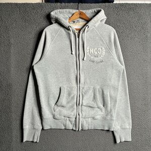 Vintage Hollister Mens Thick Full Zip Hoodie Size L Graphic Preppy Logo Y2K